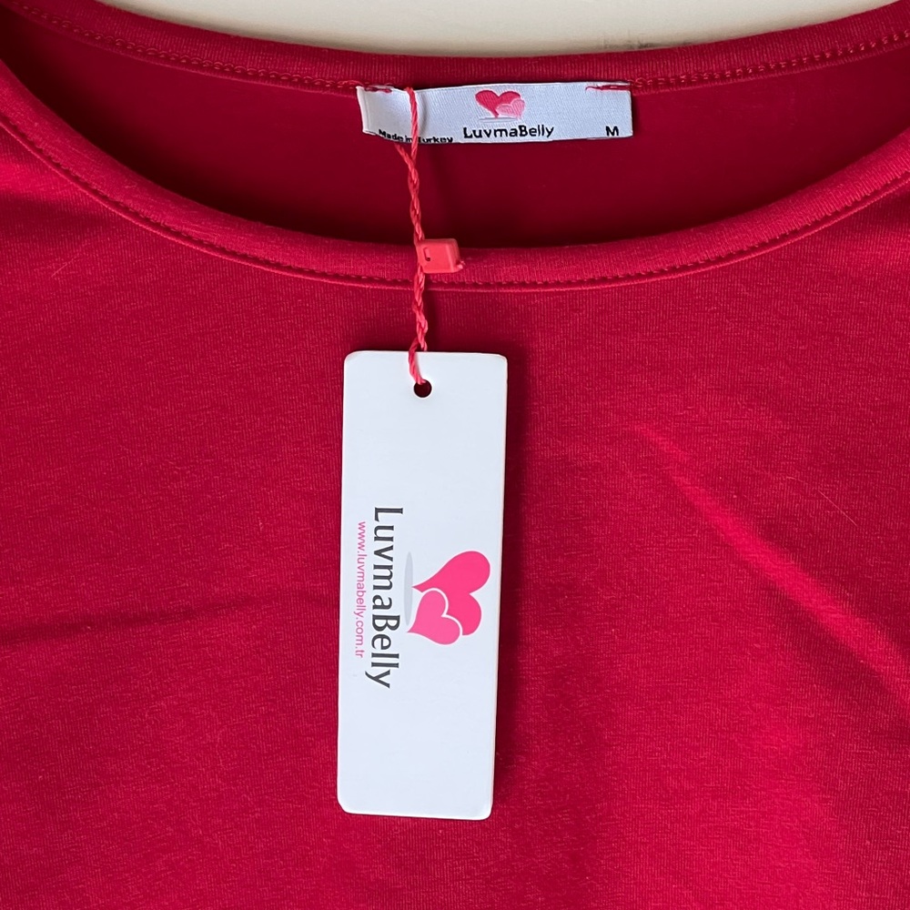 Red LuvmaBelly Maternity Top